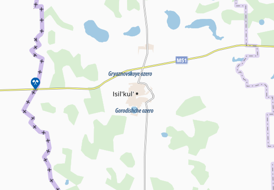 Karte Stadtplan Isil&#x27;kul&#x27;