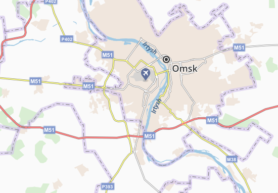 Kaart Plattegrond Omsk