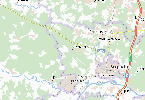 Kaart Plattegrond Obolensk