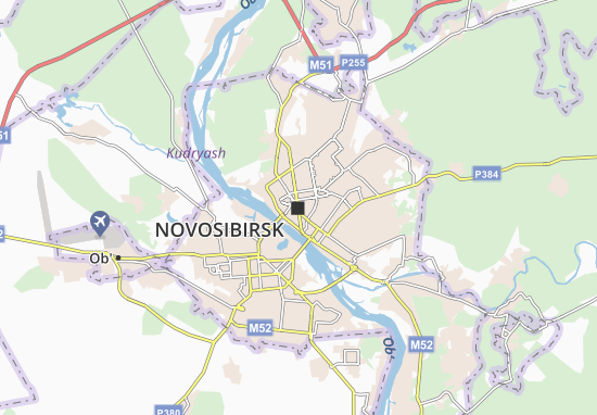 Kaart Plattegrond Novosibirsk