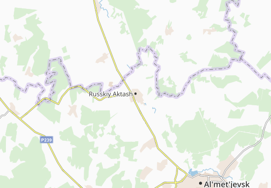 Kaart Plattegrond Russkiy Aktash