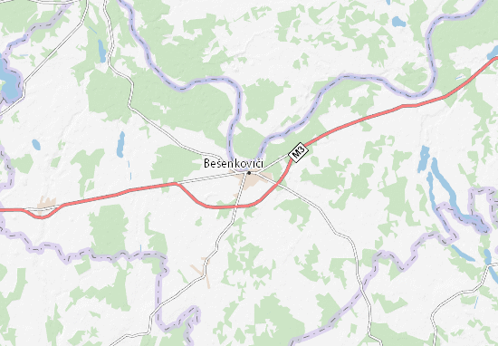 Kaart Plattegrond Bešenkoviči