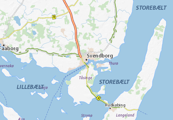 Mappa MICHELIN Svendborg - Pinatina di Svendborg ViaMichelin