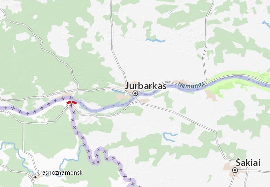 Karte Stadtplan Jurbarkas