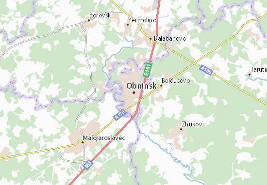 Kaart Plattegrond Obninsk