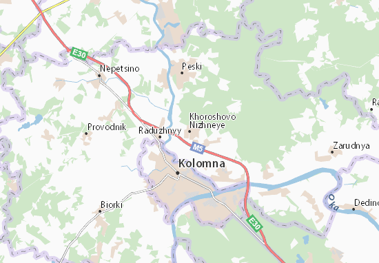 Karte Stadtplan Khoroshovo Nizhneye