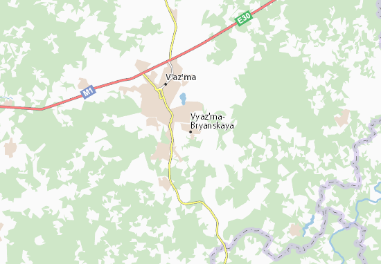 Mapa Vyaz&#x27;ma-Bryanskaya