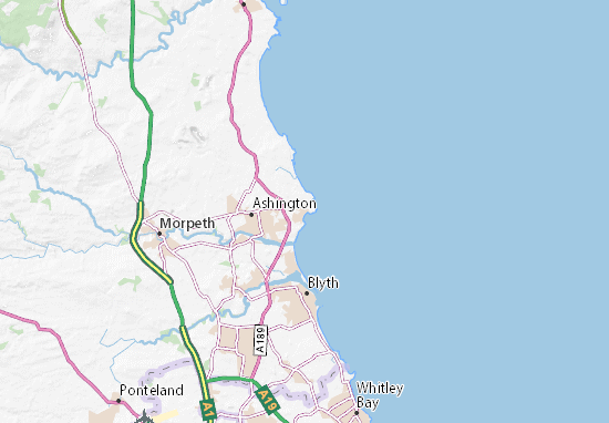 Mapa Plano Newbiggin-by-the-Sea