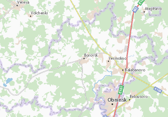 Karte Stadtplan Borovsk