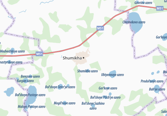 Karte Stadtplan Shumikha
