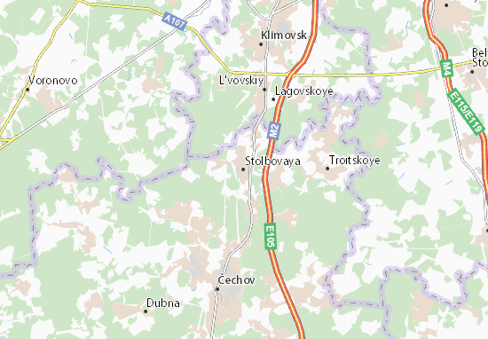 Karte Stadtplan Stolbovaya