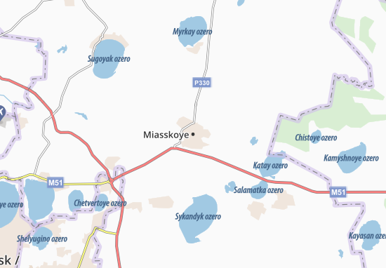 Karte Stadtplan Miasskoye