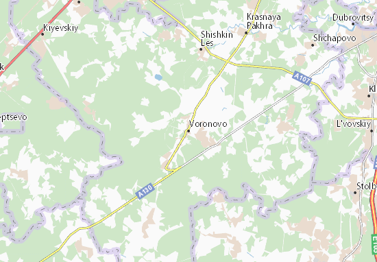Kaart Plattegrond Voronovo