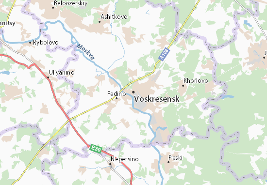 Mapa Voskresensk