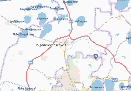 Karte Stadtplan Dolgoderevenskoye