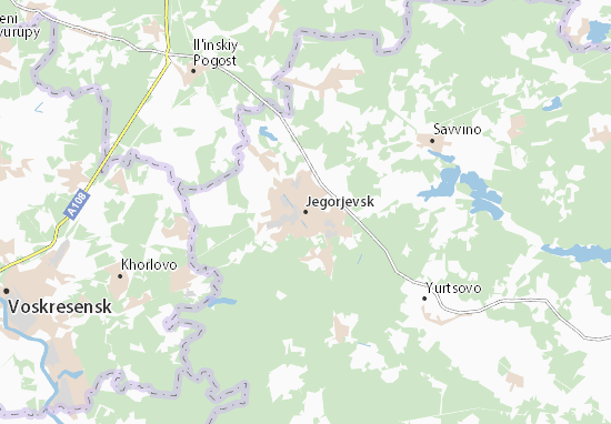Mapa Jegorjevsk