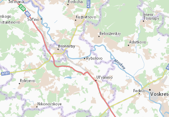 Kaart Plattegrond Rybolovo
