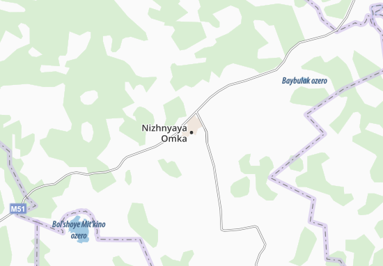 Mapa Nizhnyaya Omka