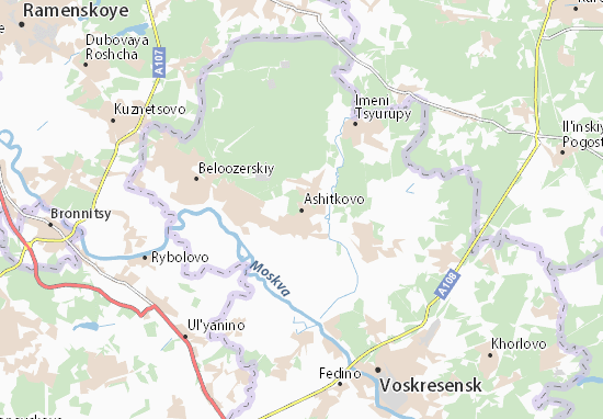 Karte Stadtplan Ashitkovo