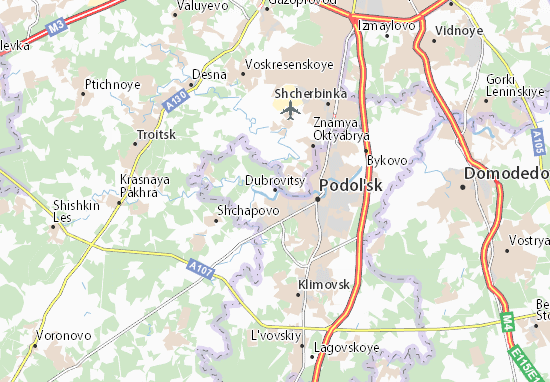 Karte Stadtplan Dubrovitsy