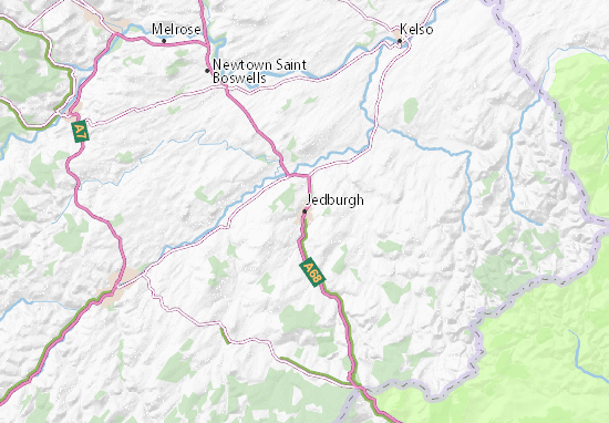 Mapa Jedburgh