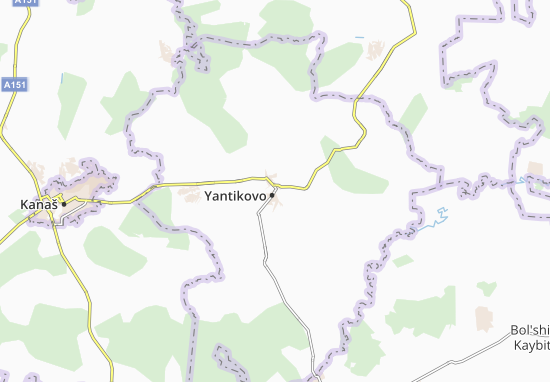 Karte Stadtplan Yantikovo