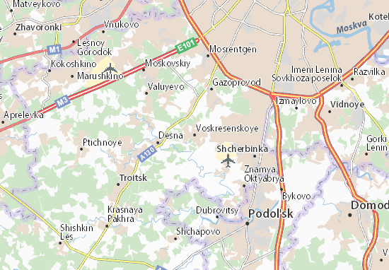 Kaart Plattegrond Voskresenskoye