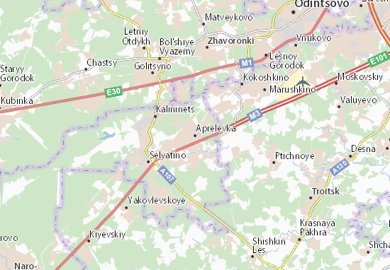 Karte Stadtplan Aprelevka