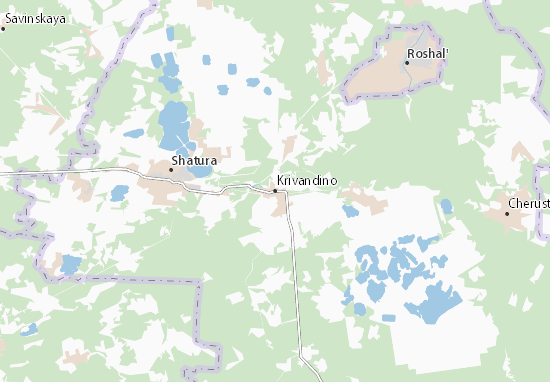 Karte Stadtplan Krivandino