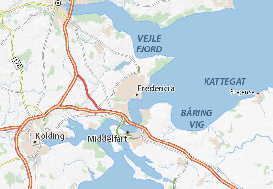 Kaart Plattegrond Fredericia