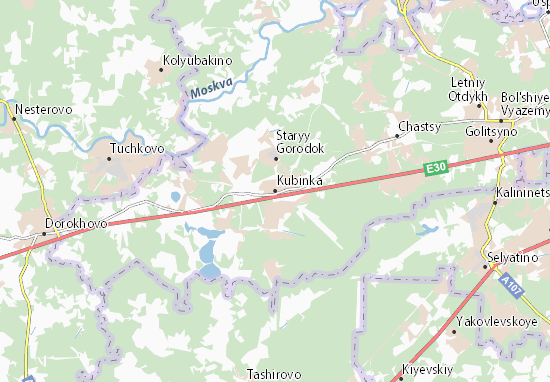 Mapa Kubinka