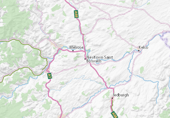 Mapa Newtown Saint Boswells
