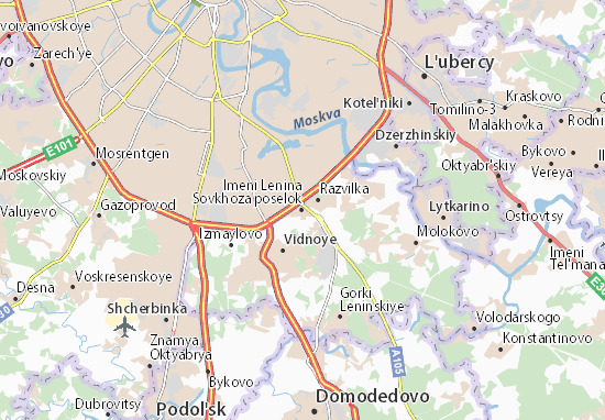 Karte Stadtplan Imeni Lenina Sovkhoza poselok