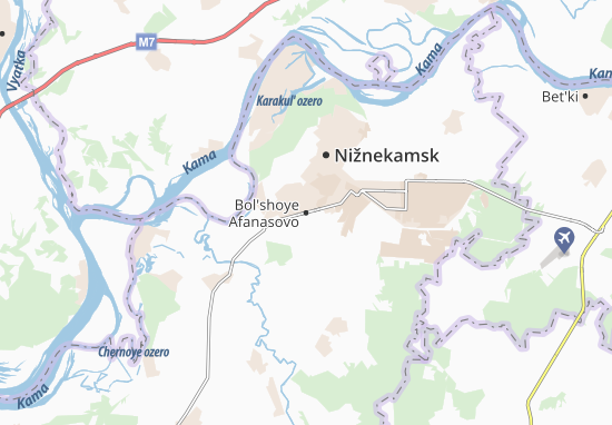Mapa Bol&#x27;shoye Afanasovo