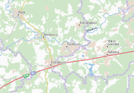 Karte Stadtplan Tuchkovo