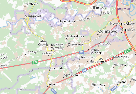 Karte Stadtplan Zhavoronki