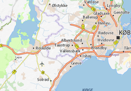 Karte Stadtplan Taastrup