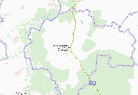 Karte Stadtplan Krasnyye Chetai