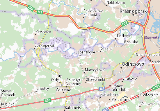 Karte Stadtplan Uspenskoye