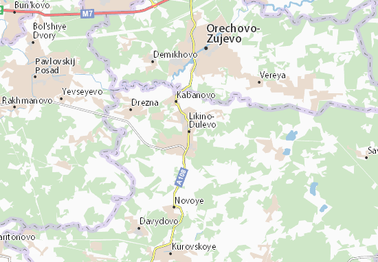 Kaart Plattegrond Likino-Dulevo