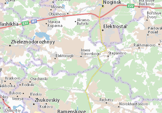 Kaart Plattegrond Imeni Vorovskogo