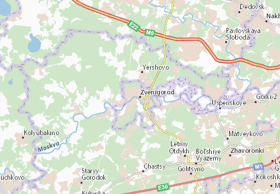 Karte Stadtplan Zvenigorod