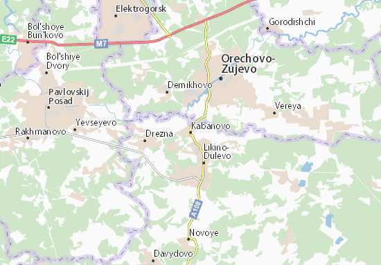 Karte Stadtplan Kabanovo