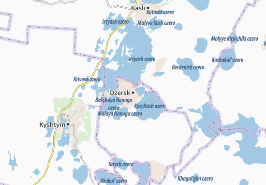 Mapa Ozersk