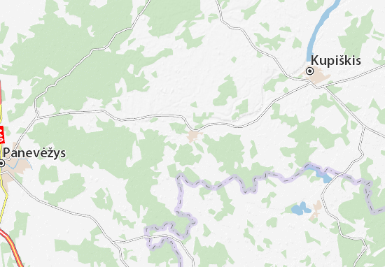 Subačius Map