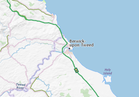 Kaart Plattegrond Berwick-upon-Tweed