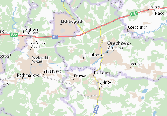 Kaart Plattegrond Demikhovo