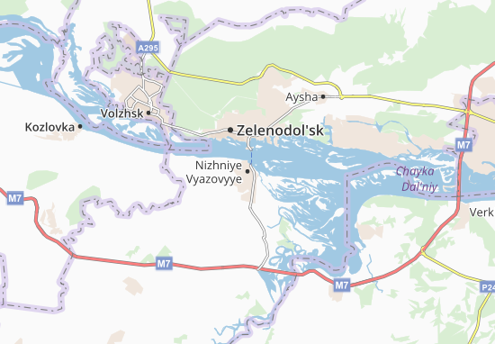 Kaart Plattegrond Nizhniye Vyazovyye