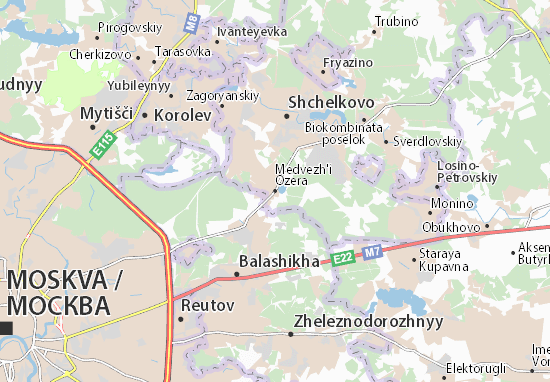 Karte Stadtplan Medvezh&#x27;i Ozera