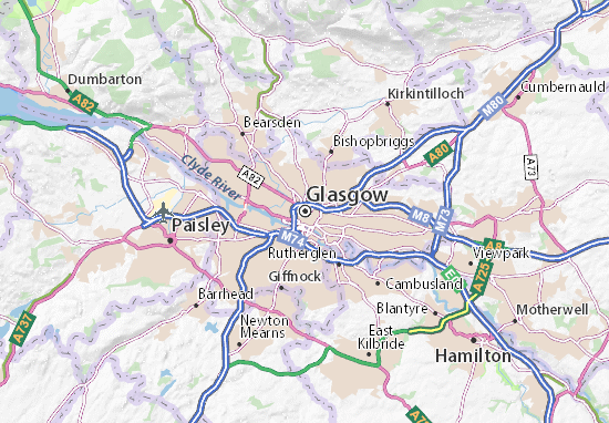 Kaart Plattegrond Glasgow